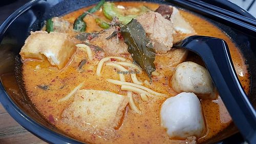 Laksa at True Veggie 实斋 in Central Singapore