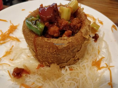 Yam ring at True Veggie 实斋 in Central Singapore