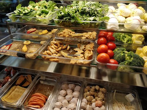 yong tau foo Selection at True Veggie 实斋 in Central Singapore