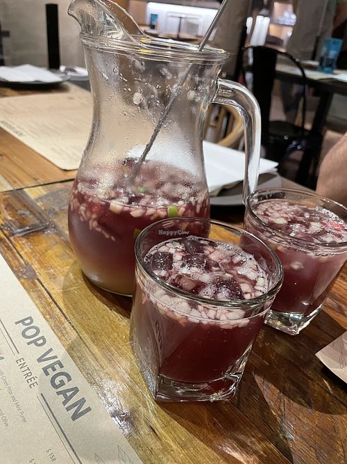 Sangria pitcher  at POP vegan in Hong Kong Island
