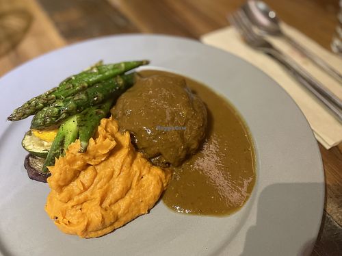  Hedgehog mushroom steak   at POP vegan in Hong Kong Island