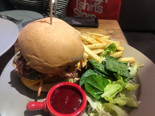 Vegan crab burger  at POP vegan in Hong Kong Island