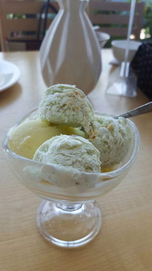 Have homemade ice cream not included in buffet at Loving Hut - Hoa Sen in Hanoi