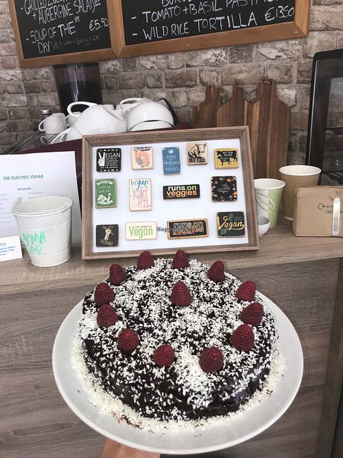 Gluten free cacao cake  at The Electric Vegan in Dublin