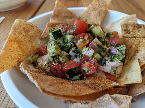 Loaded hummus at Bondi in Casablanca
