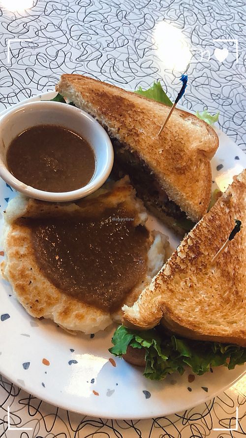 the Festivus (special holiday sandwich) with mashed potatoes and gravy - 10/10 at Spiral Diner & Bakery in Dallas