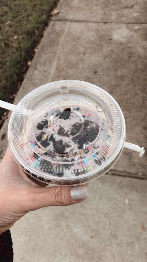 Cookies & Cream milkshake to go at Spiral Diner & Bakery in Dallas