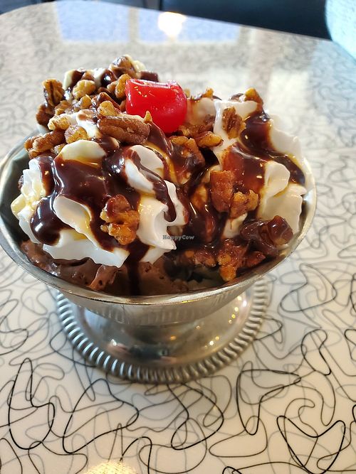Turtle Brownie Sundae at Spiral Diner & Bakery in Dallas