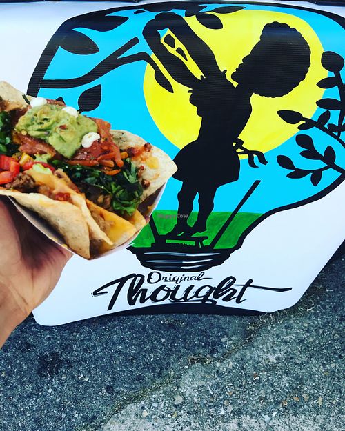 Supreme Nacho with their logo in the back  at Original Thought NOLA in New Orleans