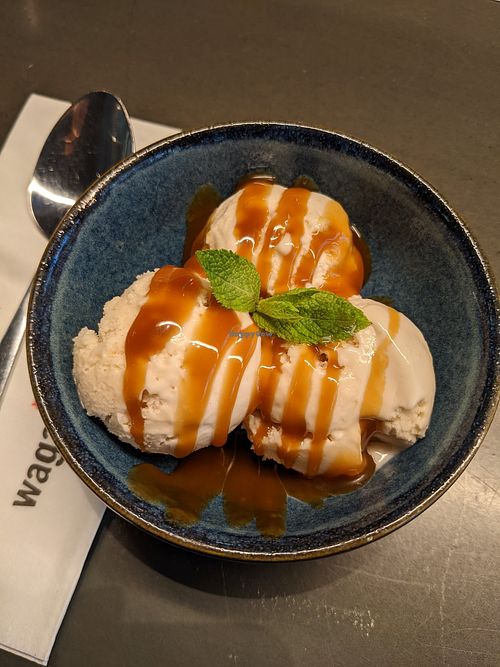 Miso caramel ice cream at Wagamama in Basingstoke