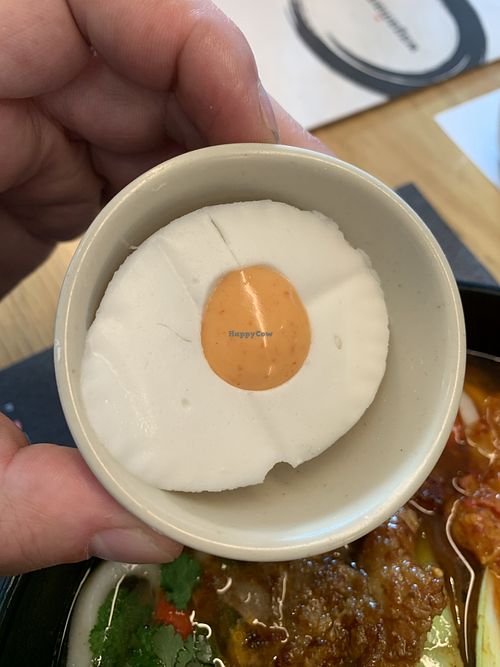 Side of vegan egg  at Wagamama in Bury St Edmunds