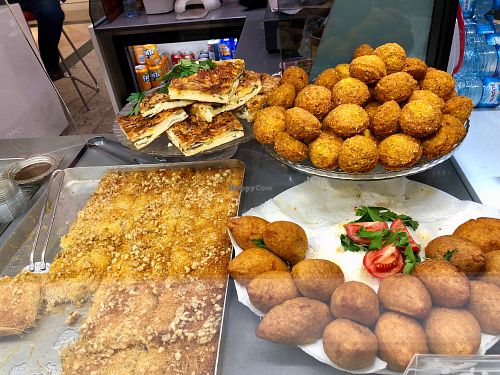 some vegan, dishes, some meat dishes at Cigköftem in Darmstadt