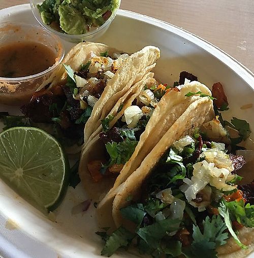 Al Pastor Tacos with Avocado  at House of Mexica in Reno