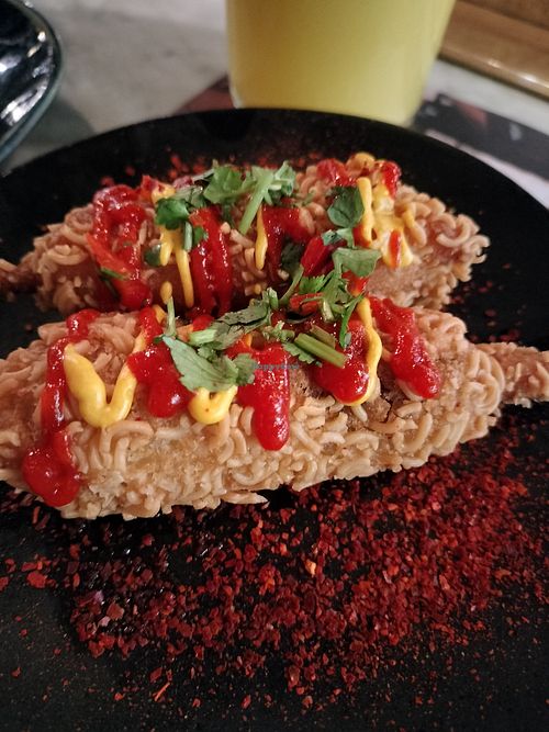 Korean v corn dogs at LGW - Wagamama - NT in Horley