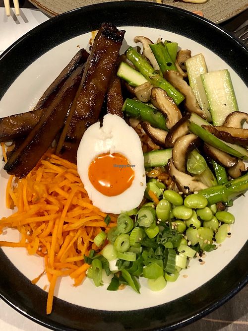 A load of brown rice under these goodies as well, so fresh and delicious  at Wagamama in Fareham