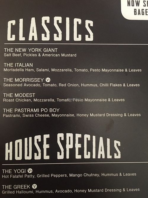 Menu at The Steamhouse in Leamington Spa