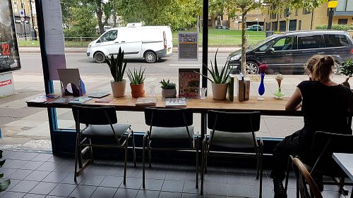 Seating at Pipoca Vegan in South West London