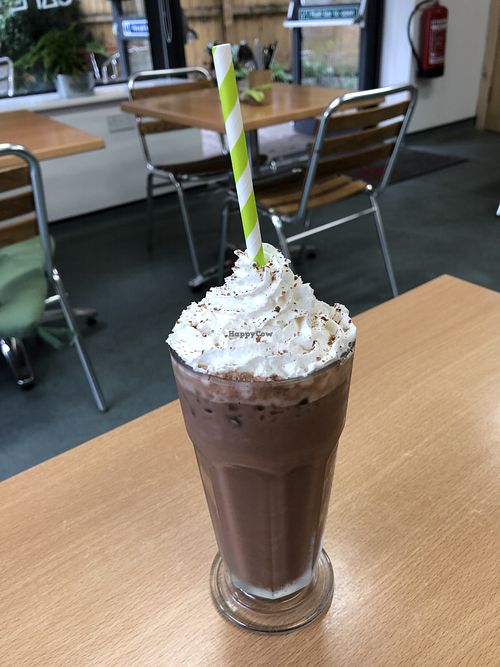 Vegan chocolate milkshake with soyatoo whip! at Tanglewood Veggie Cafe - Maybe closed in Cardiff