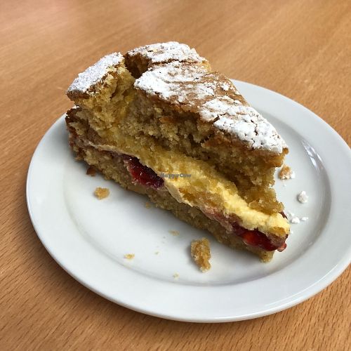Vegan Victoria sponge cake at Tanglewood Veggie Cafe - Maybe closed in Cardiff