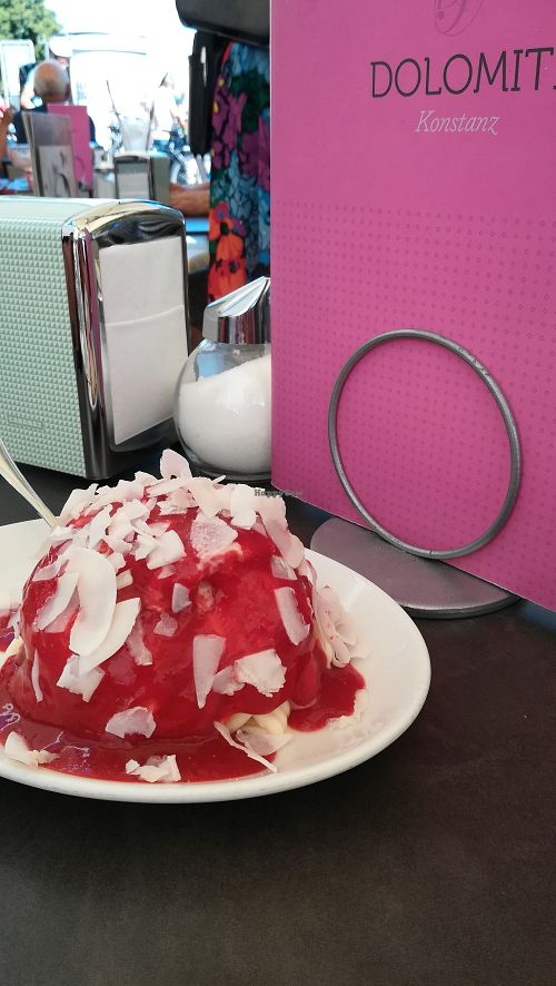 Spaghetti Sundae at Eiscafe Dolomiti in Konstanz