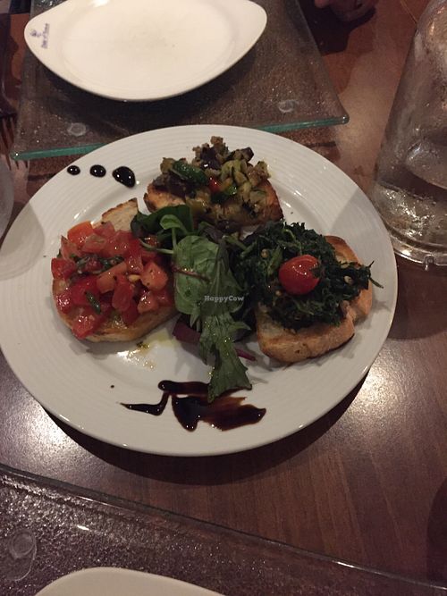 Bruschetta - tomato, spinach, caponata at Steps of Rome in Clonskeagh