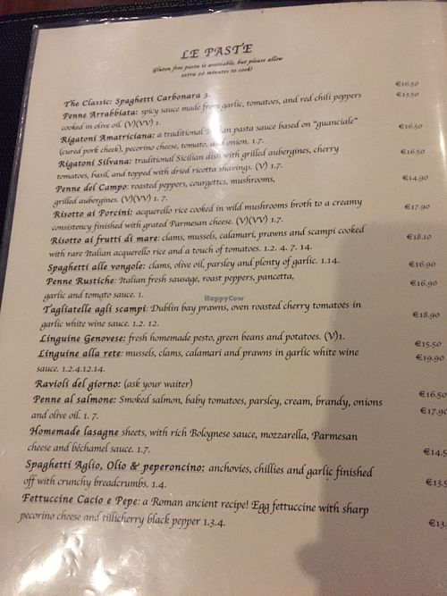 I’ve also had a vegan version of Linguine Genovese, and it was delicious at Steps of Rome in Clonskeagh