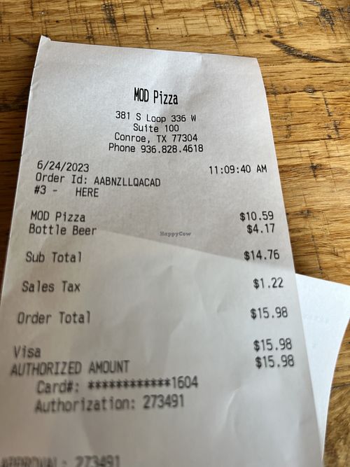   at Mod Pizza - Conroe South in Conroe