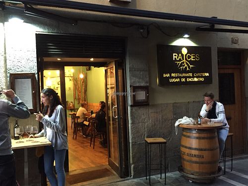 Outside  at Raices in Pamplona