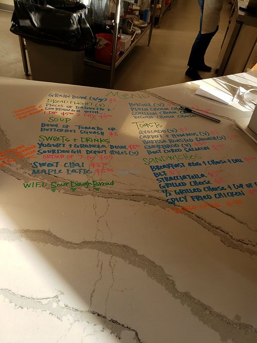 Menu at Farine + Four in Omaha