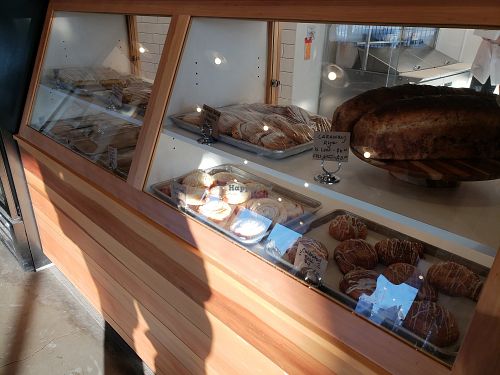 Nothing vegan in bakery case at Farine + Four in Omaha