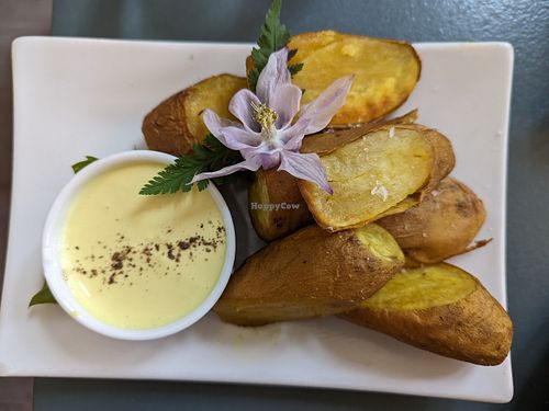 Sweet-potato fingerlings with vegan dip at Charlotte & The Quail in Victoria