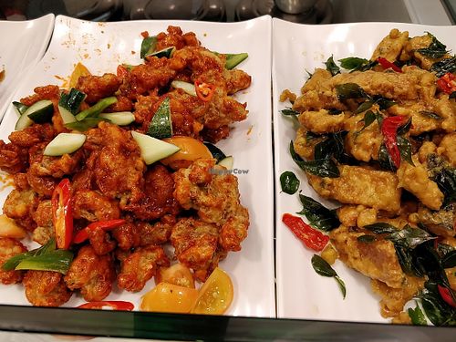 buffet spread at Jia Jia Vegetarian Stall - Yuan Ching Rd in West Singapore