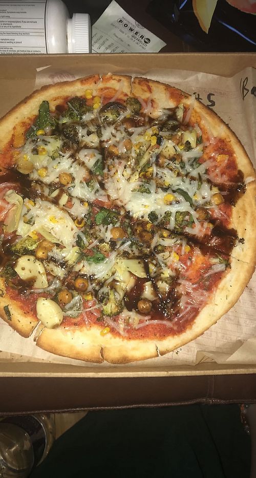 Vegan pizza with Buffalo chickpeas  at Mod Pizza in Federal Way