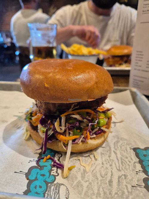 Vege burger (vegan on request) at Salt in Dunedin
