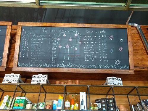 Their prices at Amico Bio Mergellina in Naples