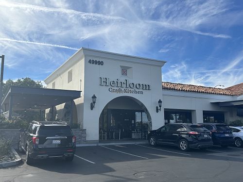 From the parking lott  at Heirloom Craft Kitchen in Indio