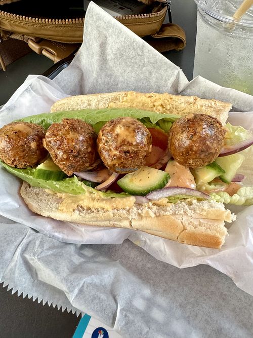 falafel 🧆 roll  at Zunzi's in Savannah