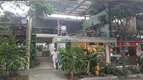 Outside at Gokela in Medellin