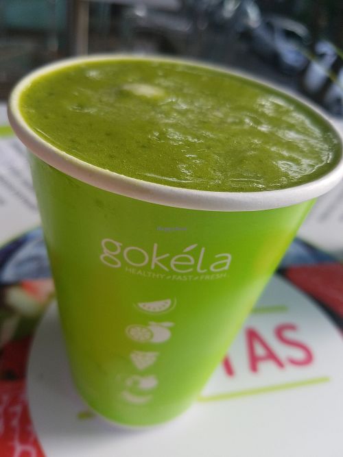 Green smoothie at Gokela in Medellin