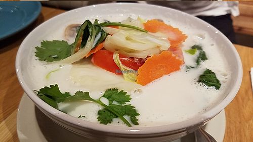 Tom kha soup at Thai East Wind in Santa Monica