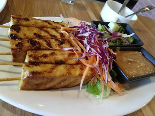Tofu satay at Thai East Wind in Santa Monica