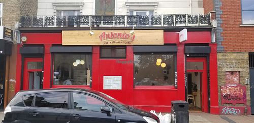 Outside at Antonio's Kitchen in East London