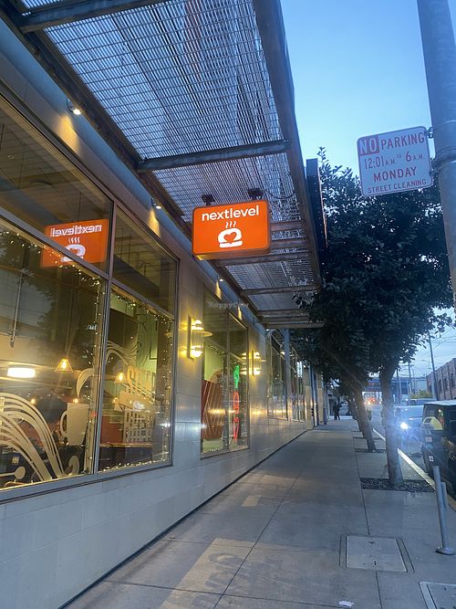 Upon Arrival - Exterior View from Rhode Island Street  at Next Level Burger - Potrero Hill in San Francisco