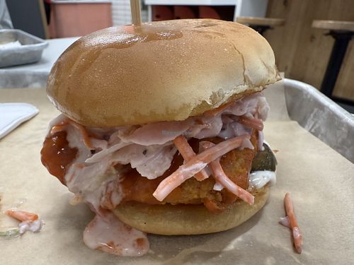 Buffalo chik’n burger   at Next Level Burger - Potrero Hill in San Francisco