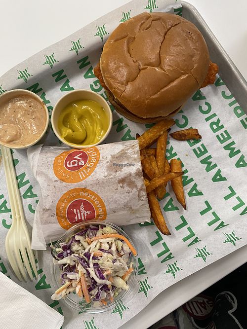 Aerial View 😻 Asked for Fries to NOT Be Too Toasty - SO GOOD!!!   at Next Level Burger - Potrero Hill in San Francisco