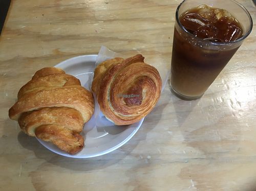 OMG! delicious (beautiful!) vegan croissants! at Sweetpea Baking Company in Portland