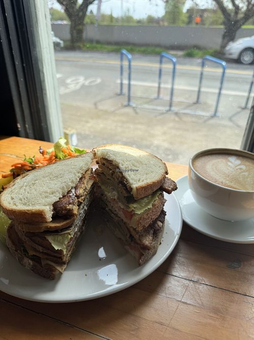 vegan club sandwich   at Sweetpea Baking Company in Portland