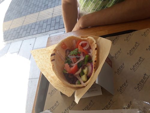 Pita Pot "Greek Salad"  without Feta at Street Souvlaki in Pireas