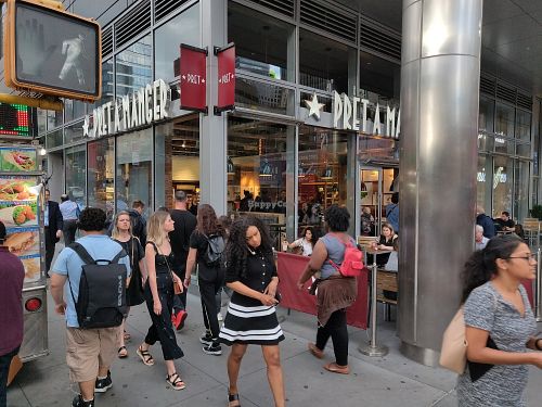 Outside at Pret A Manger - 46th and 8th in New York City