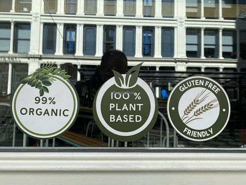 signs  at Le Botaniste - Soho in New York City